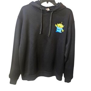Sweatshirt Merch Pixar Toy Story 1-3 - ALIEN PATCH Unisex Hoodie, Medium, Black